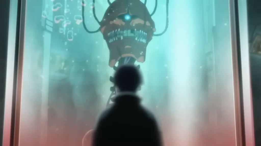Hoshina e Kaiju no. 10 em cena do Episódio 6 da 2ª temporada de Kaiju No. 8