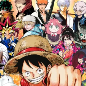 Protagonistas de mangás da Shonen Jump reunidos em arte da Jump Festa 2026