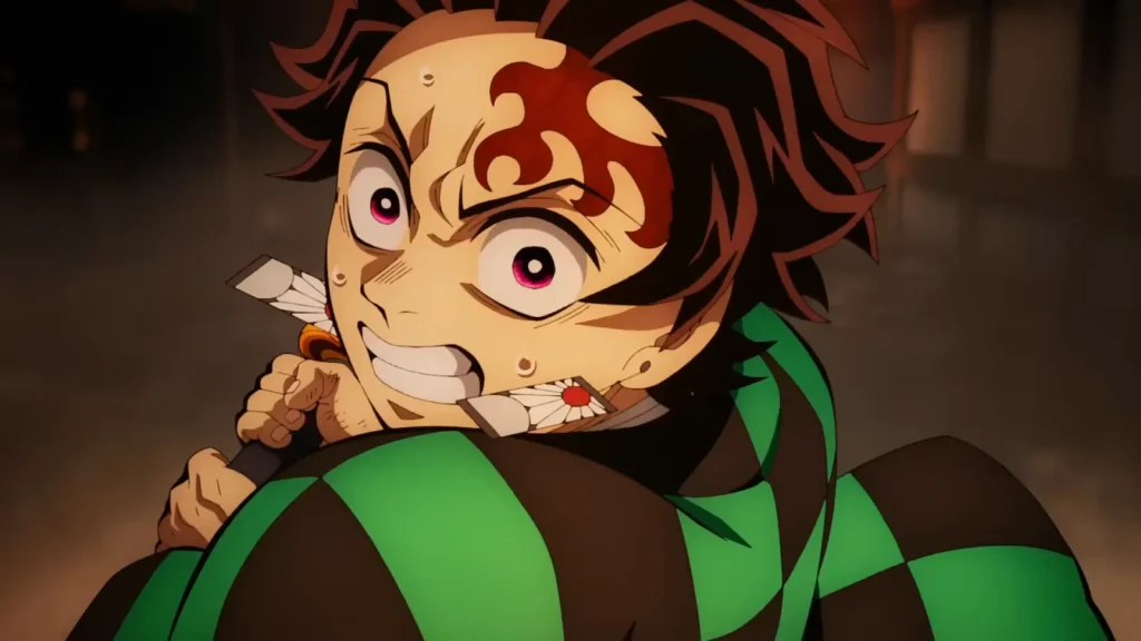 Tanjiro em cena de Demon Slayer: Castelo Inifnito