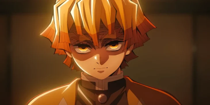 Zenitsu em cena de Demon Slayer: Castelo Infinito