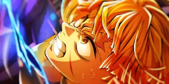 Zenitsu enfrentando Kaigaku em novo pôster de Demon Slayer Castelo: Infinito