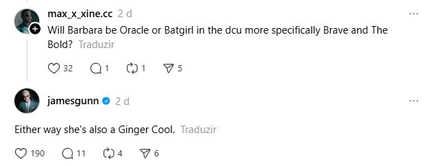 James Gunn sobre Batgirl no DCU