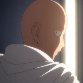 Saitama em cena da 3ª temporada de One-Punch Man