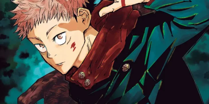Yuji Itadori em capa do Volume 1 de Jujutsu Kaisen