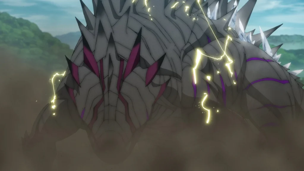 Monstro em cena do Episódio 8 da 2 ª temporada de Kaiju No. 8