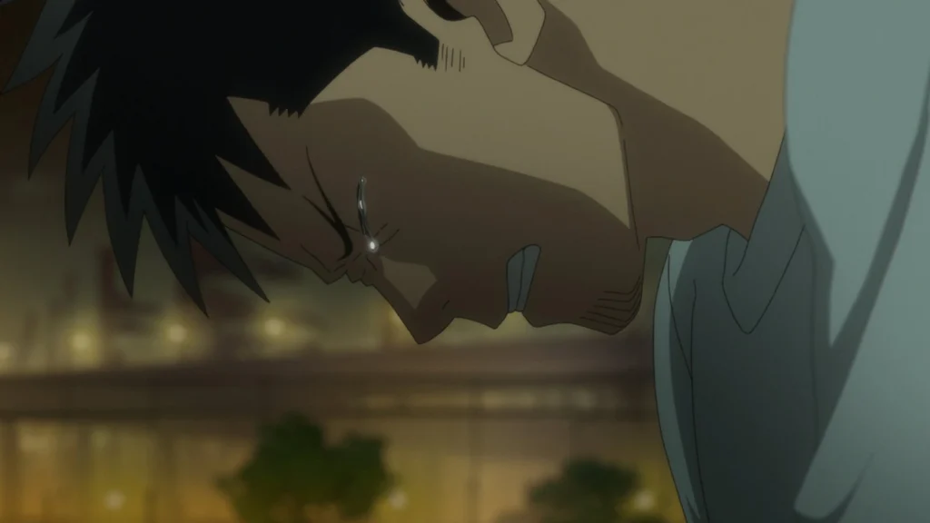 Kafka Hibino chorando em cena do Episódio 8 da 2 ª temporada de Kaiju No. 8