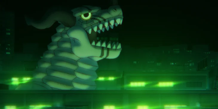 Kaiju em cena do Episódio 11 da 2ª temporada de DAN DA DAN