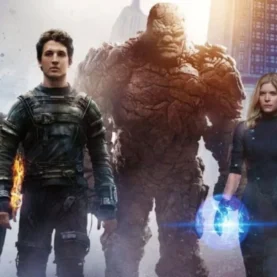 Kate Mara e elenco de Quarteto Fantástico, de 2015