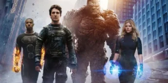Kate Mara e elenco de Quarteto Fantástico, de 2015