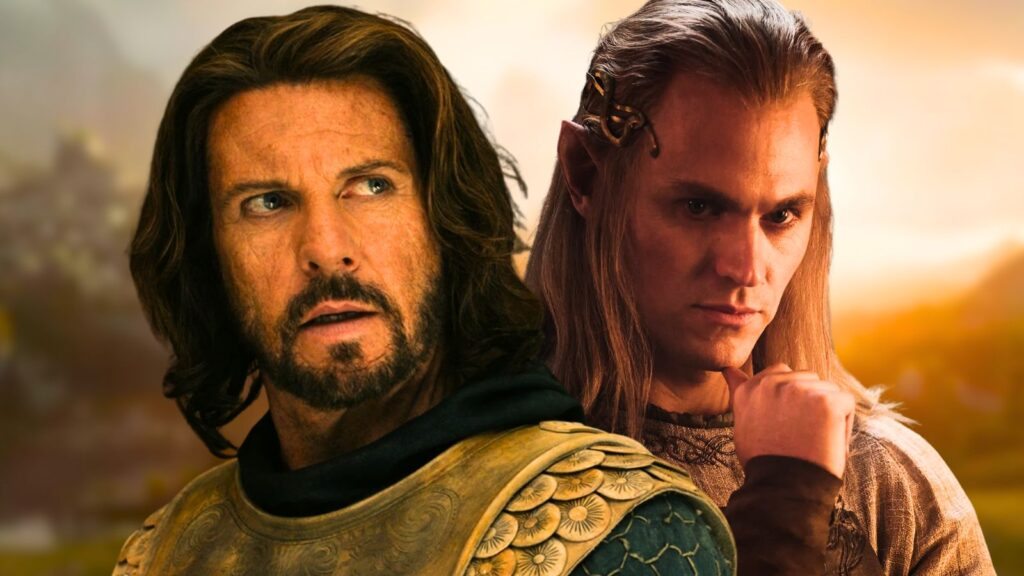 Elendil e Sauron da 3ª temporada de Os Anéis de Poder