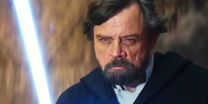 Mark Hamill já envelhecido em Star Wars