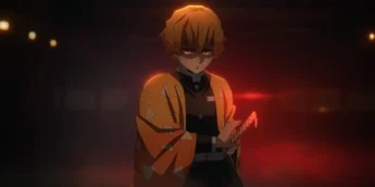 Zenitsu em Demon Slayer: Castelo Infinito