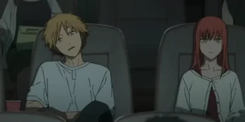 Denji e Makima no cinema em cena de Chainsaw Man - O Filme: Arco da Reze