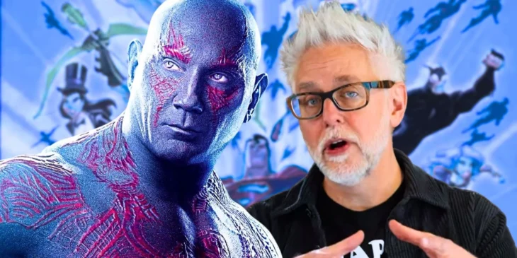 Dave Bautista e James Gunn, líder do DCU