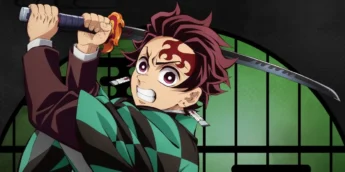 Tanjiro em arte promocional de Demon Slayer: Castelo Infinito