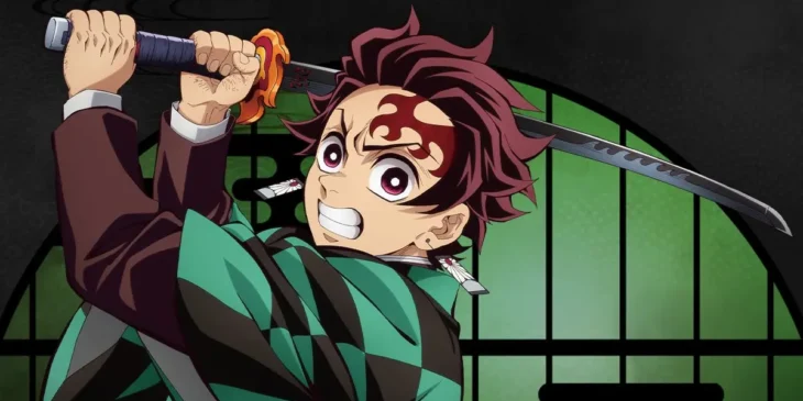 Tanjiro em arte promocional de Demon Slayer: Castelo Infinito