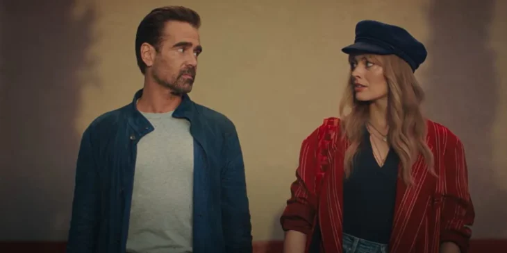 Colin Farrell e Margot Robbie em A Grande Jornada da Sua Vida