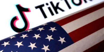 TikTok e a bandeira dos Estados Unidos