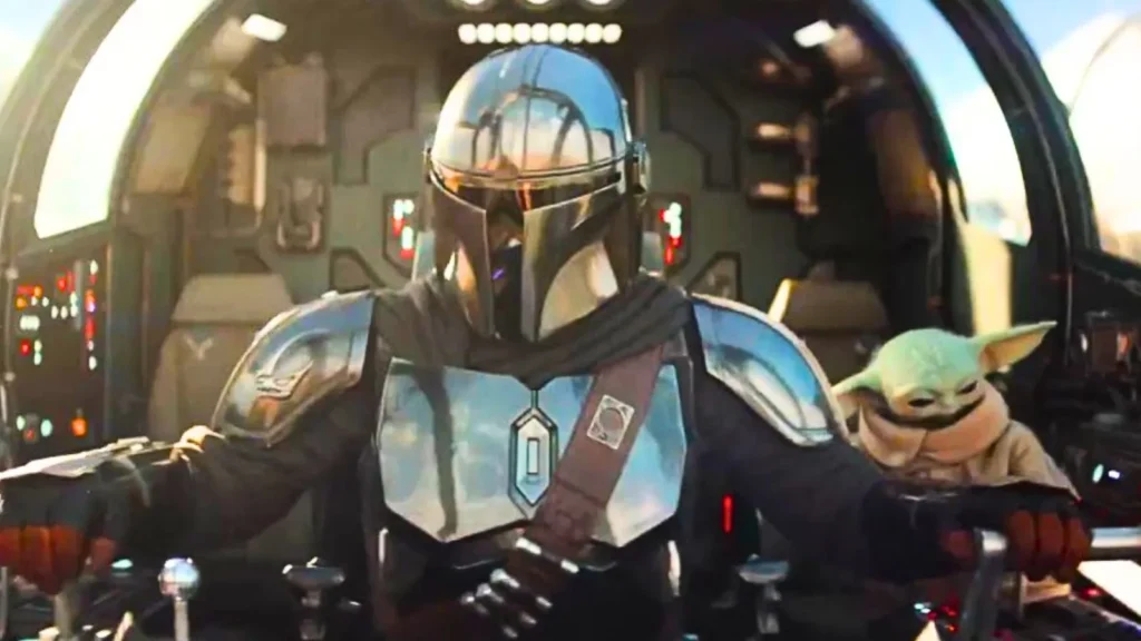 The Mandalorian & Grogu em nave espacial