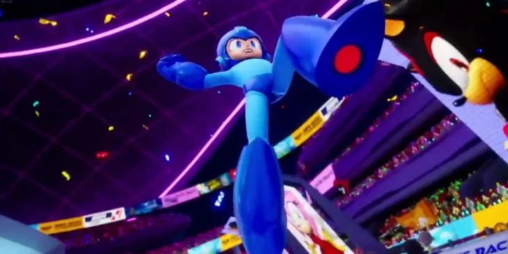 Mega Man em Sonic Racing: Crossworlds