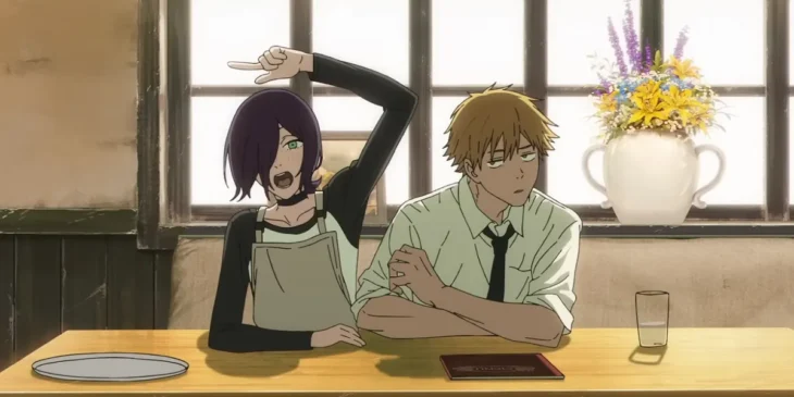 Reze e Denji em Chainsaw Man - O Filme: Arco da Reze