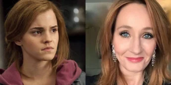 Emma Watson e J.K. Rowling, de Harry Potter