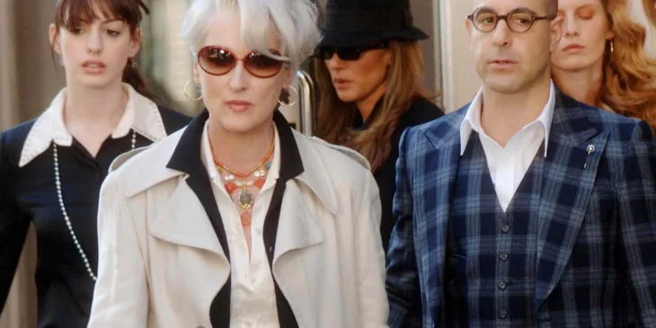 Meryl Streep e Stanley Tucci em O Diabo Veste Prada