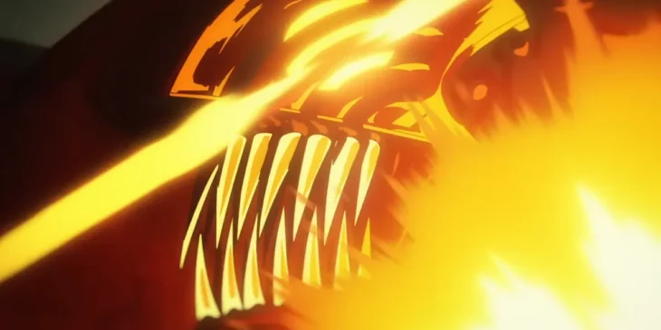 Denji transformado em cena de Chainsaw Man - O Filme: Arco da Reze