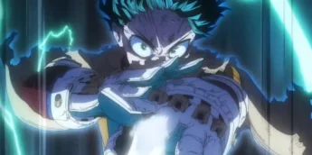 Deku enfrentando Shigaraki na temporada final de My Hero Academia