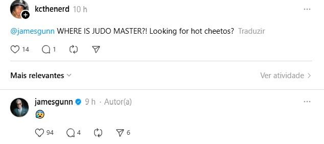 James GUnn sobre Judomaster no Threads