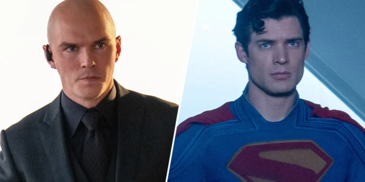 Nicholas Hoult como Lex Luthor e David Corenswet como Superman