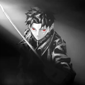 Chihiro em arte do site oficial de Kagurabachi