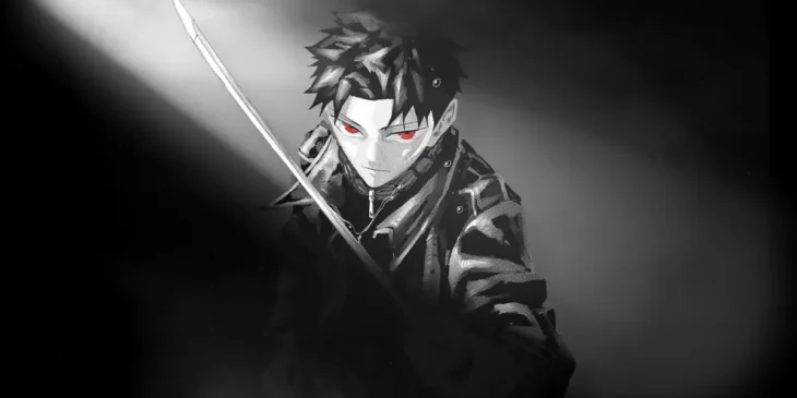 Chihiro em arte do site oficial de Kagurabachi