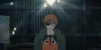 Denji e Pochita em abertura de Chainsaw Man - O Filme: Arco da Reze