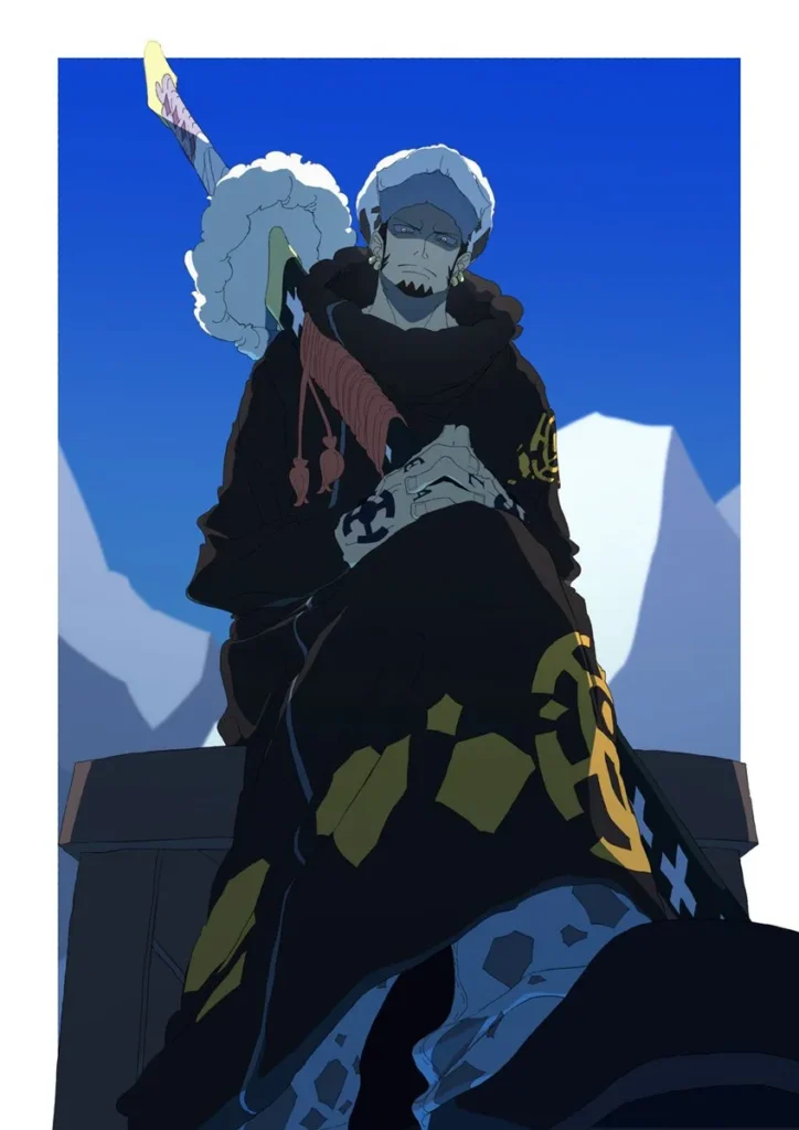 Arte de aniversário de Trafalgar Law, ilustrada por FASTO