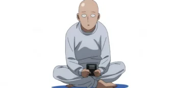 Saitama em cena da 3ª temporada de One-Punch Man