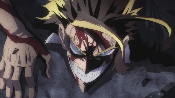 All Might de armadura em cena do Episódio 161 de My Hero Academia