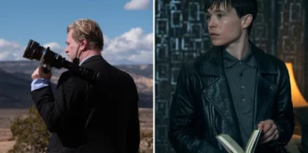 Christopher Nolan, diretor de A Odisseia, e Elliot Page