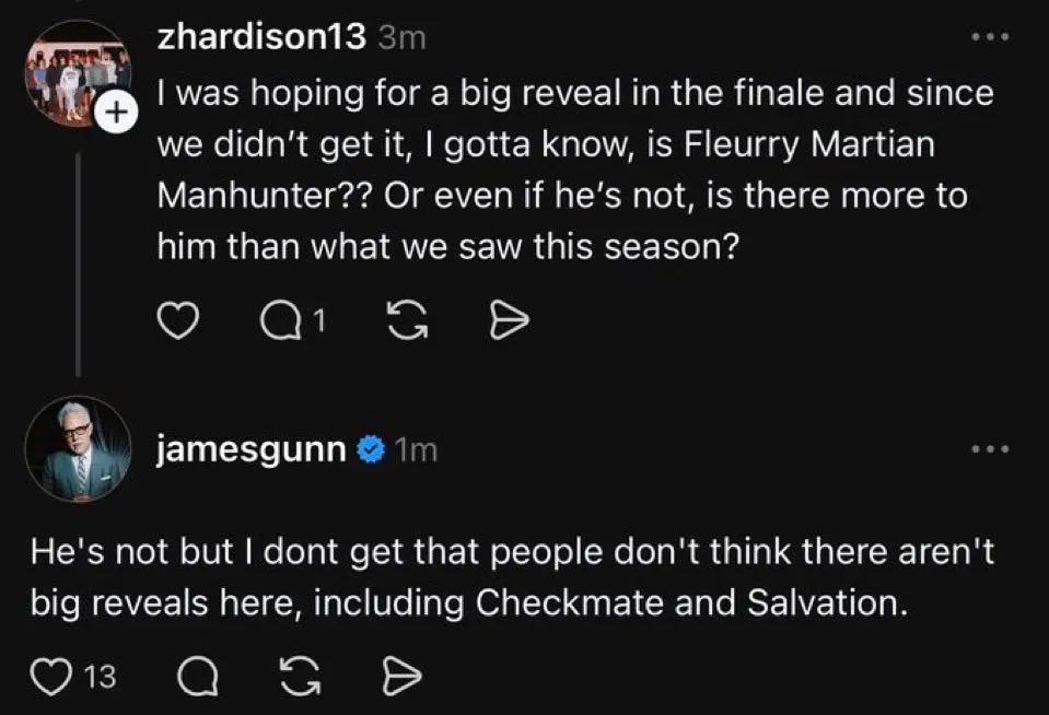 James Gunn abordando o Caçador de Marte no Threads