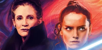 Leia e Rey em arte de novo livro de Star Wars