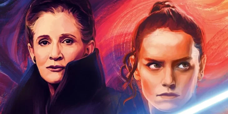 Leia e Rey em arte de novo livro de Star Wars