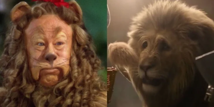 Leão Covarde em O Mágico de Oz e Wicked: Parte 2