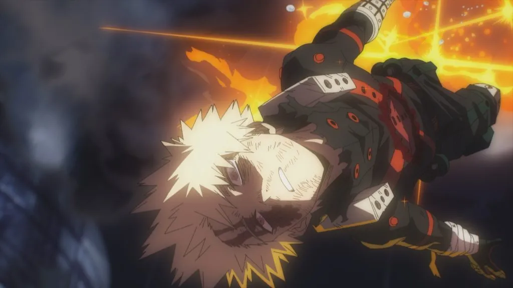 Bakugo em cena do Episódio 162 de My Hero Academia