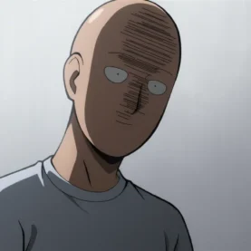 Saitama em cena do Episódio 1 da 3ª temporada de One-Punch Man