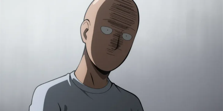 Saitama em cena do Episódio 1 da 3ª temporada de One-Punch Man