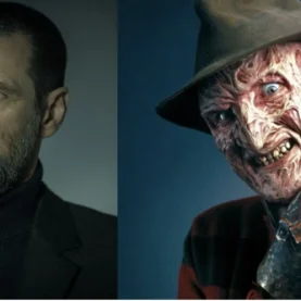 Jim Carrey e Freddy Krueger, da franquia A Hora do Pesadelo