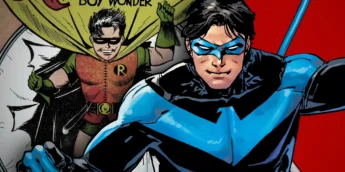 Dick Grayson como o Robin e como o Asa Noturna