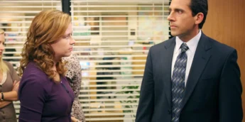 Jenna Fischer e Steve Carell em The Office