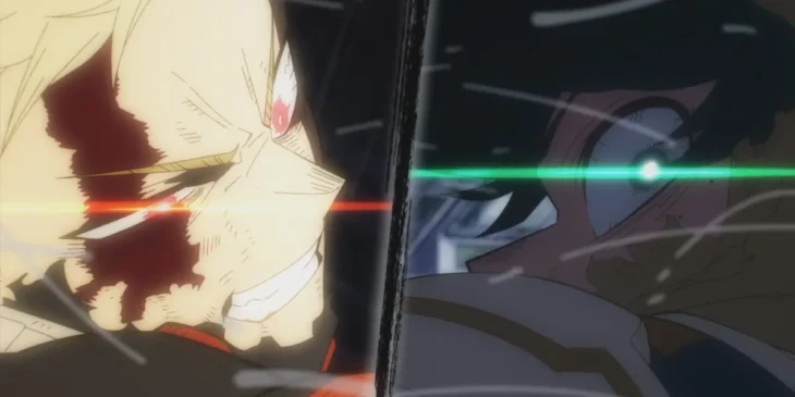 Bakugo e Deku em ação na temporada final de My Hero Academia