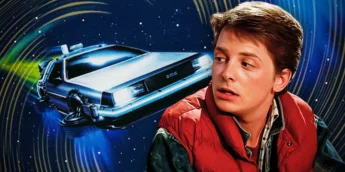 DeLorean e Michael J. Fox, de De Volta Para o Futuro